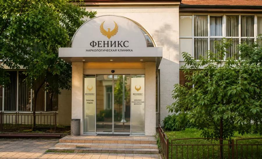 Вход в наркологическую клинику «Феникс» в Коврове